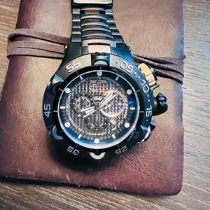Subaqua Nova V, Model 15913, Chronograph Black Dial, Black and Rose Gold